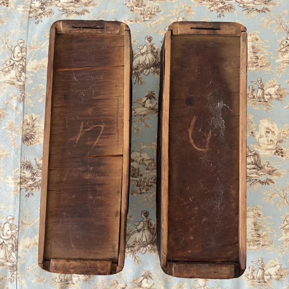 Vintage Wood Drawer Box Set Handcrafted Antique Primitive Farmhouse Cottage Core